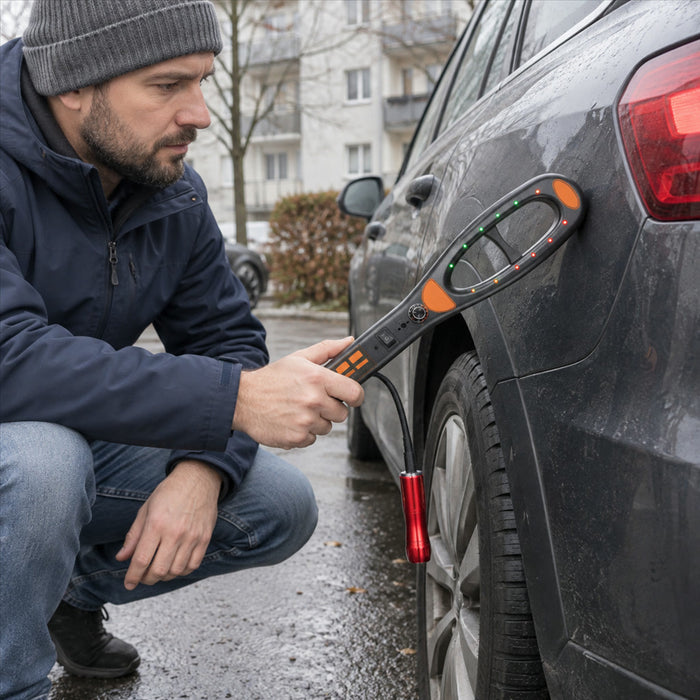 Tragbarer Detektor zum Aufspüren von GPS-Trackern, versteckten Kameras und Abhörgeräten – über 35 Stunden Akkulaufzeit, erkennt WLAN, GSM bis 5G
