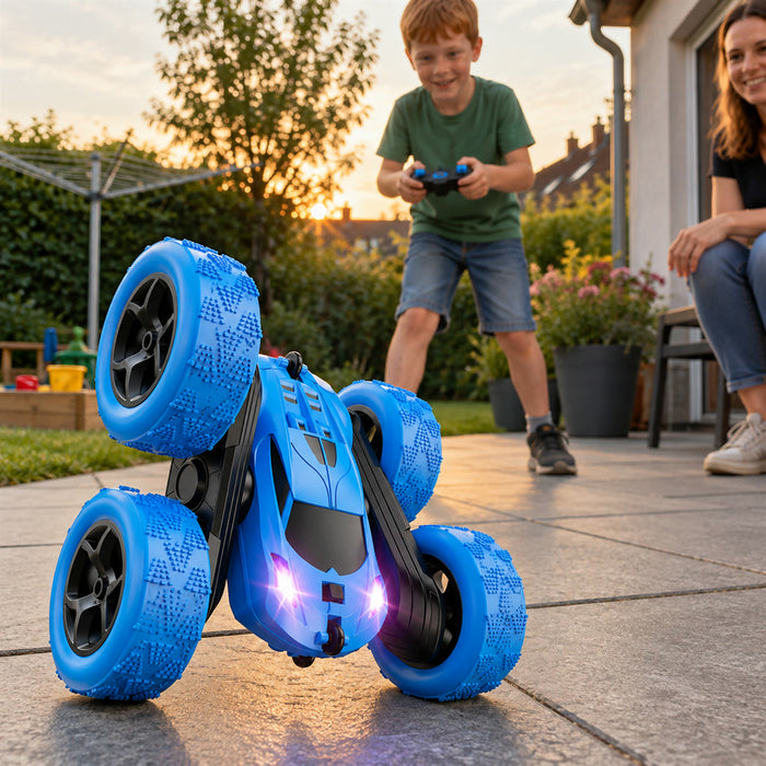 Ferngesteuertes RC-Auto mit LED-Licht und 360°-Flips für Kinder von 6 bis 12 Jahren – Stunt-Auto für drinnen und draußen, 5 Farben
