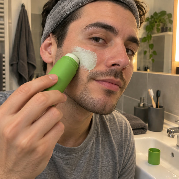 Grüntee-Reinigungsmaske als Stick für das Gesicht zur Porenreinigung – Roll-on-Auftrag ohne Finger, 40 g, mit Grüntee-Extrakt, für alle Hauttypen