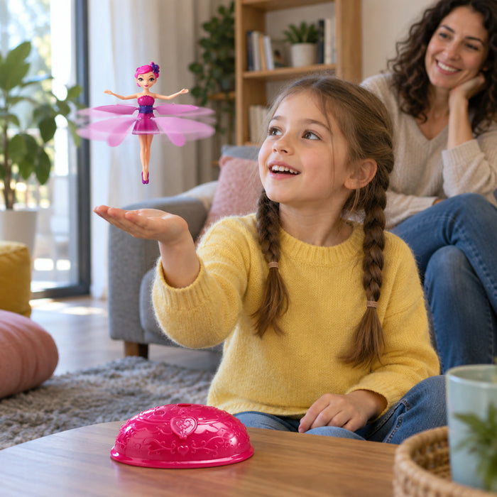 Fliegendes Feen-Spielzeug für Kinder für Kinderzimmer, Garten und Kindergeburtstag – schwebende Fee, Spielen ohne Bildschirm, als Geschenkidee