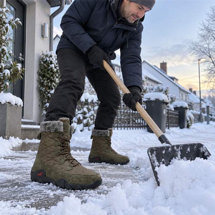 Warme Winterstiefel für Herren aus weichem Material für Alltag, lässige Outfits und Abend – Größe 7 bis 13, Armeegrün, Schwarz oder Braun