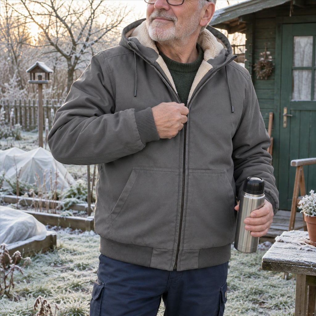 Warme Winterjacke für Herren mit modernem, maskulinem Design für die kalte Jahreszeit – pflegeleicht, M bis 4XL, 5 Farben von Khaki bis Schwarz