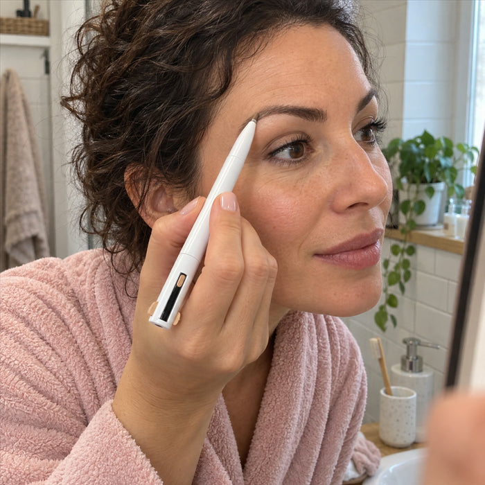 4-in-1-Augenbrauenstift zum Formen, Füllen, Abdecken und Highlighten – wasserfest, wischfest, in Blond, Mittelbraun oder Dunkelbraun
