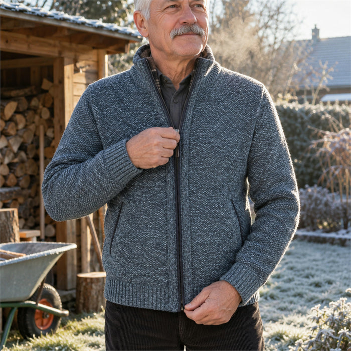 Warmer Herren-Cardigan für Winter, Arbeit und Freizeit – zeitlos-elegantes Design, bequeme Passform, Größen S bis 3XL, 6 Farben