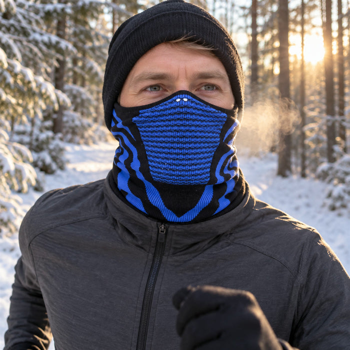 Atmungsaktive Thermo-Gesichtsmaske mit Schlauchschal-Funktion für Wintersport und Radfahren – Gesicht und Hals, in 6 Farben