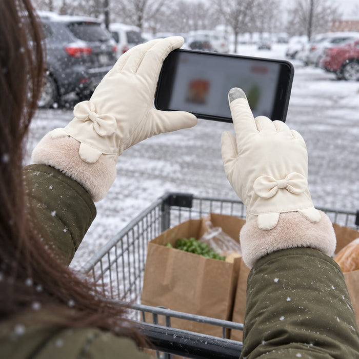 Elegante Touchscreen-Handschuhe für Damen zur Smartphone-Bedienung im Winter – warm und schmal geschnitten, in 5 Farben