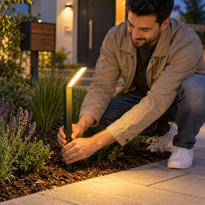 Solar-Wegeleuchten für den Garten zur Beleuchtung von Wegen, Beeten und Einfahrt – ohne Kabel, leuchten automatisch am Abend