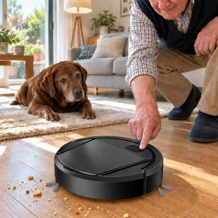 Smarter Saugroboter mit HEPA-Filter für Hartboden und Teppich in Wohnung und Haus – automatische Bodenreinigung