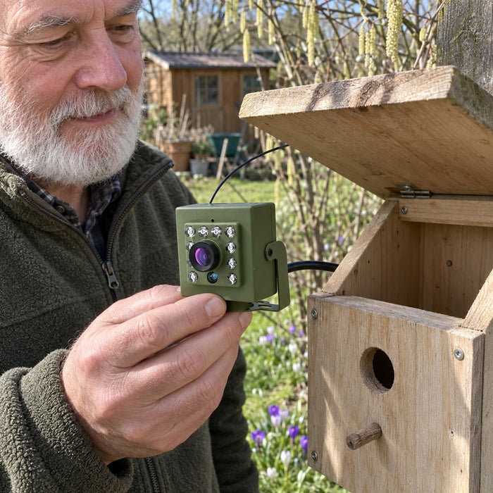 WLAN-Vogelhauskamera mit Nachtsicht für Nistkasten, Garten und Balkon – 1080p HD, IP66, Bewegungserkennung
