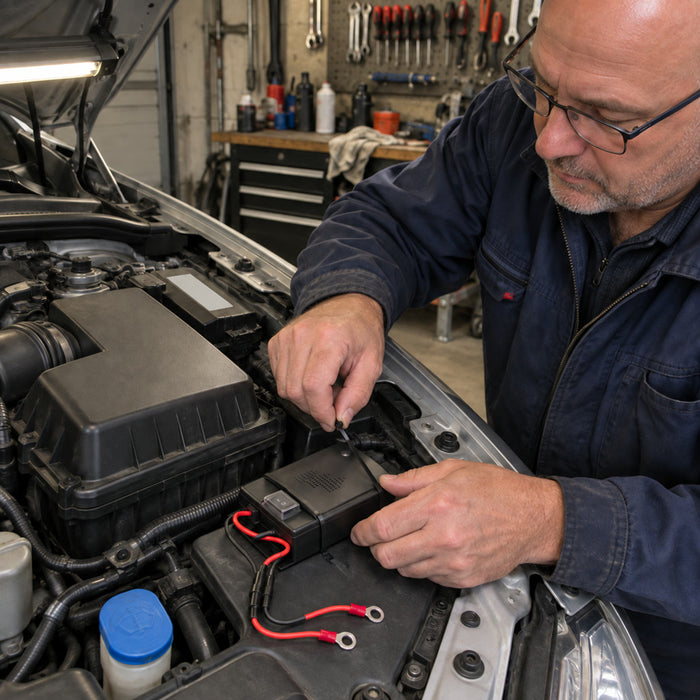 Ultraschall-Marderabwehr für Auto und Motorraum gegen Mäuse und Marder – 12 bis 45 kHz, 12-V-Anschluss, LED-Anzeige, kompakt