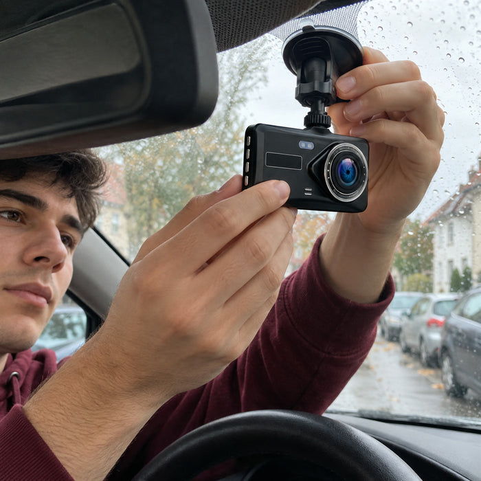 Dashcam mit Front- und Rückkamera für Auto, Pendeln und Einparken – 1080p, 4-Zoll-Display, 170° Weitwinkel, G-Sensor, Loop-Aufnahme