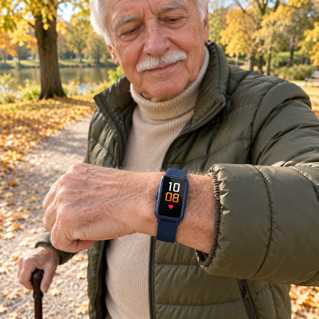 Senioren-Smartwatch mit Sturzerkennung, SOS-Notruf und GPS-Ortung für Alltag und Unterwegs – 4G, Sicherheitszonen, Medikamentenerinnerung, IP67