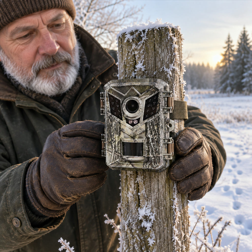 Wildkamera mit Farbdisplay und Nachtsicht für Jagd und Grundstücksschutz – 16 MP, 1080p, 0,2 s Auslösung, IP66, -20 bis 70 °C