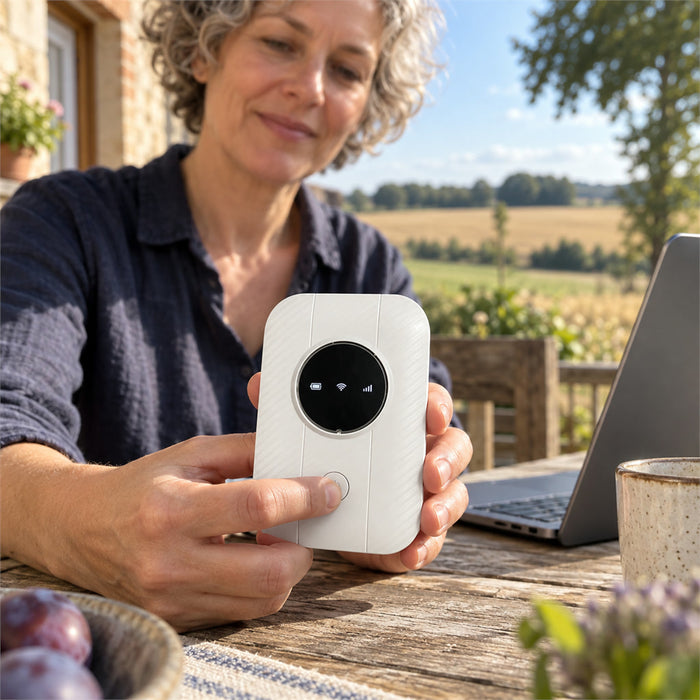 Mobiler WLAN-Router für Reisen im In- und Ausland, Stadt und Land – bis 150 Mbit/s, kompakt, für Smartphone, Laptop, Tablet und TV, innen und außen