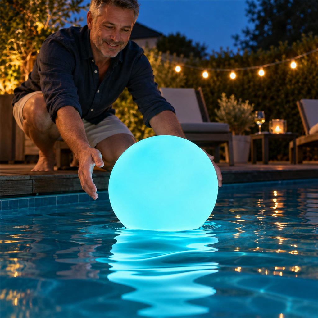 Aufblasbare schwimmende Poolleuchte mit LED-Farbwechsel für Pool, Teich und Garten – wasserdicht, batteriebetrieben, kabellos, für Poolpartys