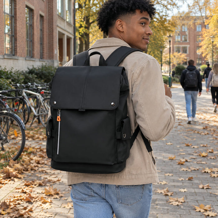 Rucksack mit USB-Anschluss und Laptopfach für Arbeit, Schule und Reisen – ca. 31 × 43 × 16 cm, 25 l, mehrere Fächer, gepolsterte Träger, 4 Farben