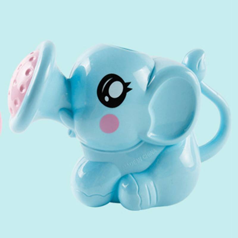 Haarspülbecher in Elefantenform für das Babybad – 14 × 9 cm, sanfter Wasserstrahl, auch als Gießkanne, ab 6 Monaten, Blau oder Rosa