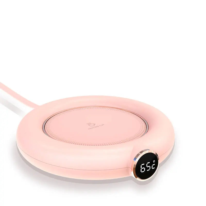 Digitaler Tassenwärmer aus ABS mit 3 Temperaturstufen für Kaffee und Tee am Schreibtisch – 55 bis 75 °C, USB, Display, 3 Farben