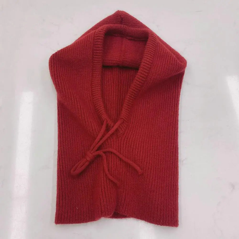 Strick-Balaclava mit Kapuze und Nackenwärmer für Winter, Wintersport und Radfahren – Sturmhaube, 5 Farben von Grau bis Beige
