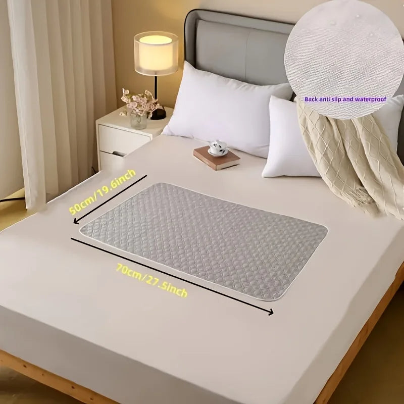 Waschbare Inkontinenz-Bettunterlage für Bett, Sofa und Haustiere – 50 × 70 oder 70 × 90 cm, 4 Lagen, wasserdicht, rutschfest, Schwarz oder Grau