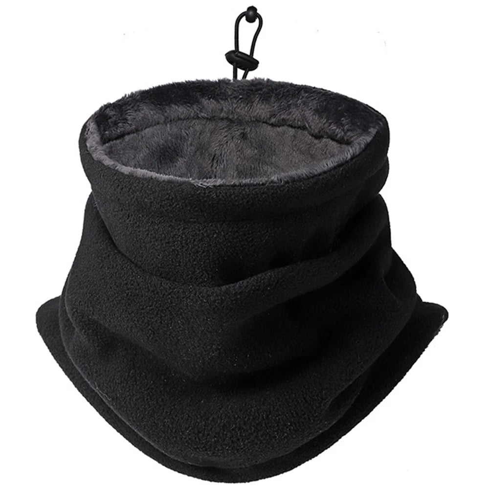 Fleece-Schlauchschal mit Plüschfutter und Kordelzug für Winter, Skifahren und lange Tage im Freien – als Mütze, Maske oder Halswärmer tragbar