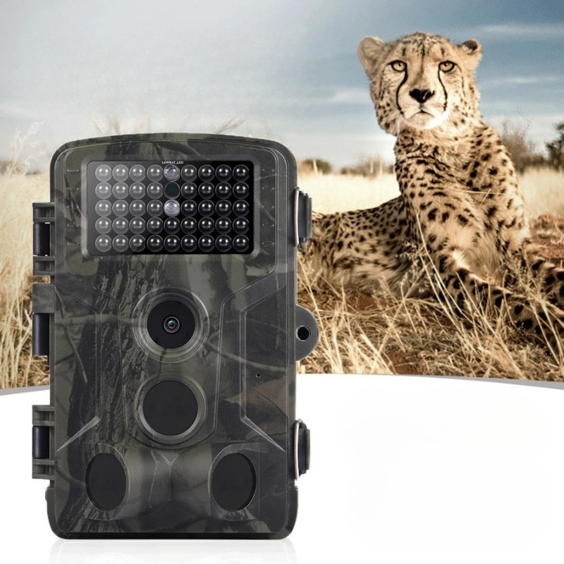 Wildkamera mit 24 MP und Serienbild für Jagd und Wildbeobachtung – 1080p, 0,5 s Auslösung, 120° Erfassung, 20 m Nachtsicht, Farbdisplay