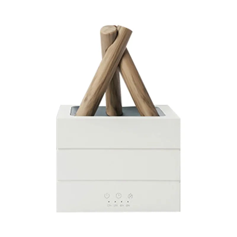 Aroma-Diffuser und Luftbefeuchter mit Flammeneffekt für Wohnzimmer und Schlafzimmer – Duftverteiler mit Lichtspiel, Schwarz oder Weiß