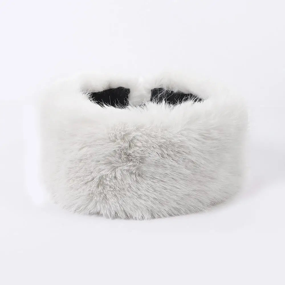 Flauschiges Kunstfell-Stirnband für Damen im winterlich-eleganten Stil – ca. 10 cm breit, wärmt Stirn und Ohren, frisurschonend, in 5 Farben