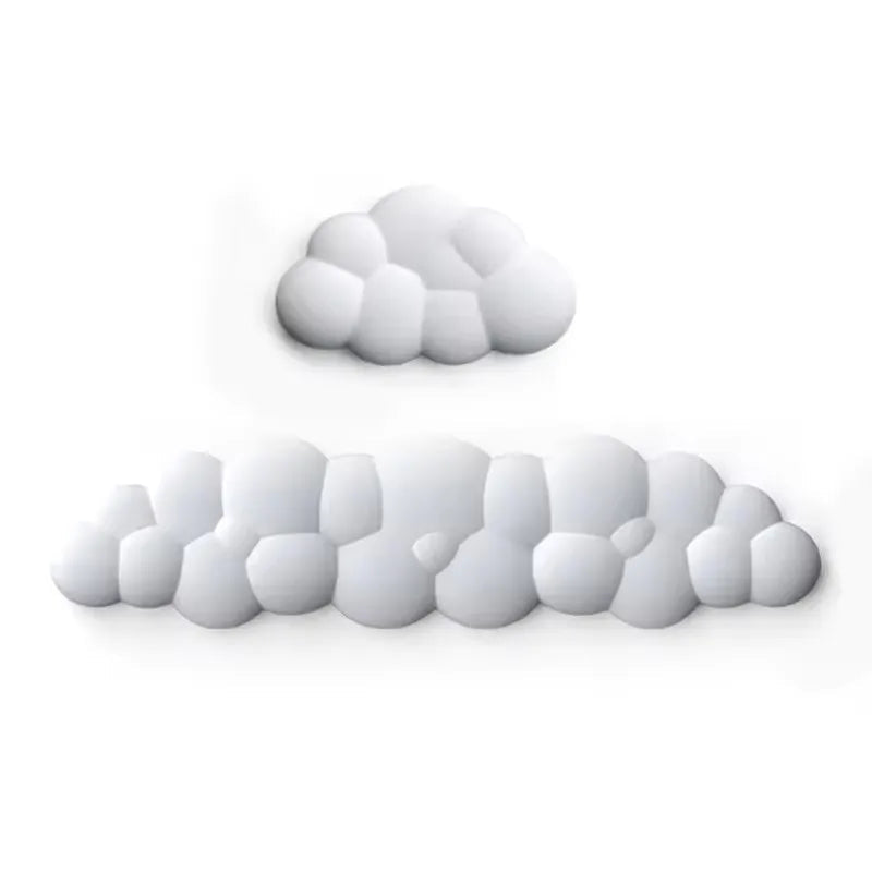 Handgelenkauflage aus Memory-Schaum im Wolken-Design für Tastatur und Maus – weiche Stütze für Schreibtisch, Schwarz oder Weiß