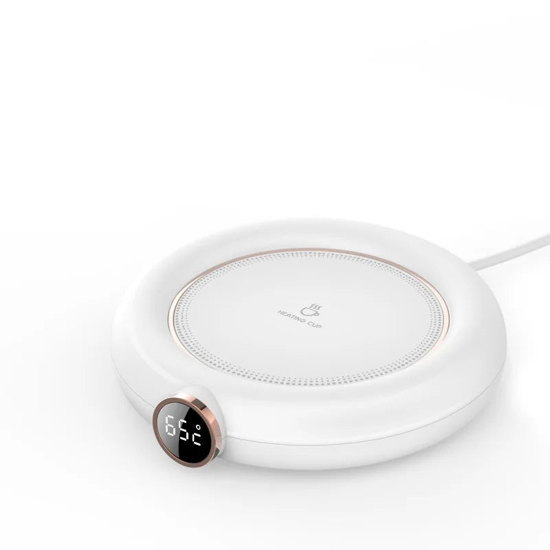Digitaler Tassenwärmer aus ABS mit 3 Temperaturstufen für Kaffee und Tee am Schreibtisch – 55 bis 75 °C, USB, Display, 3 Farben